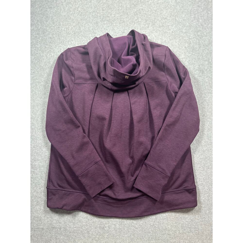 Sweaty Betty Pullover Sweatshirt Women's Size Medium Purple Hooded Long Sleeves - Picture 3 of 5